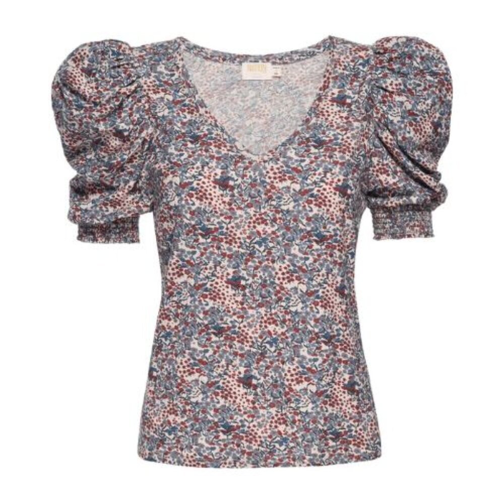 Nation LTD Multicolor Floral Puff Sleeve Top Size Small 51829